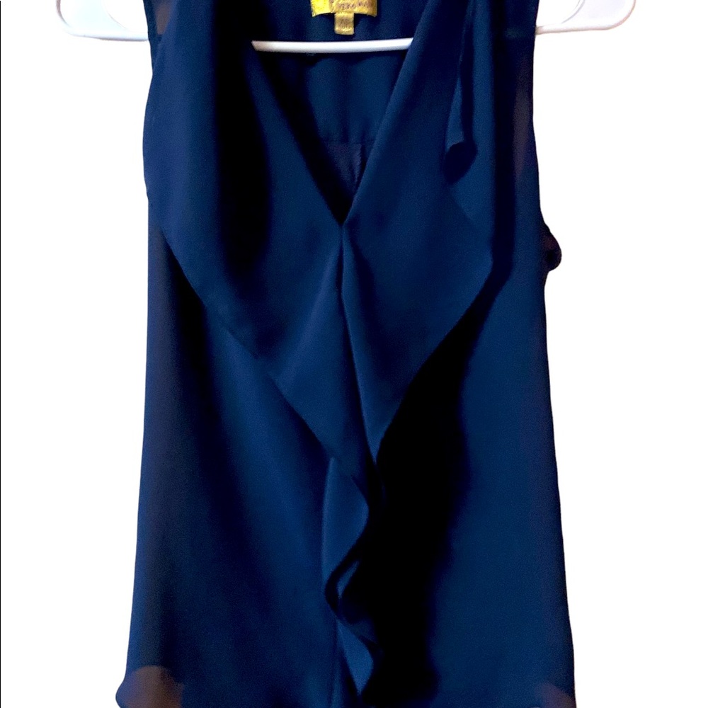 Vera wang princess navy blue dress blouse